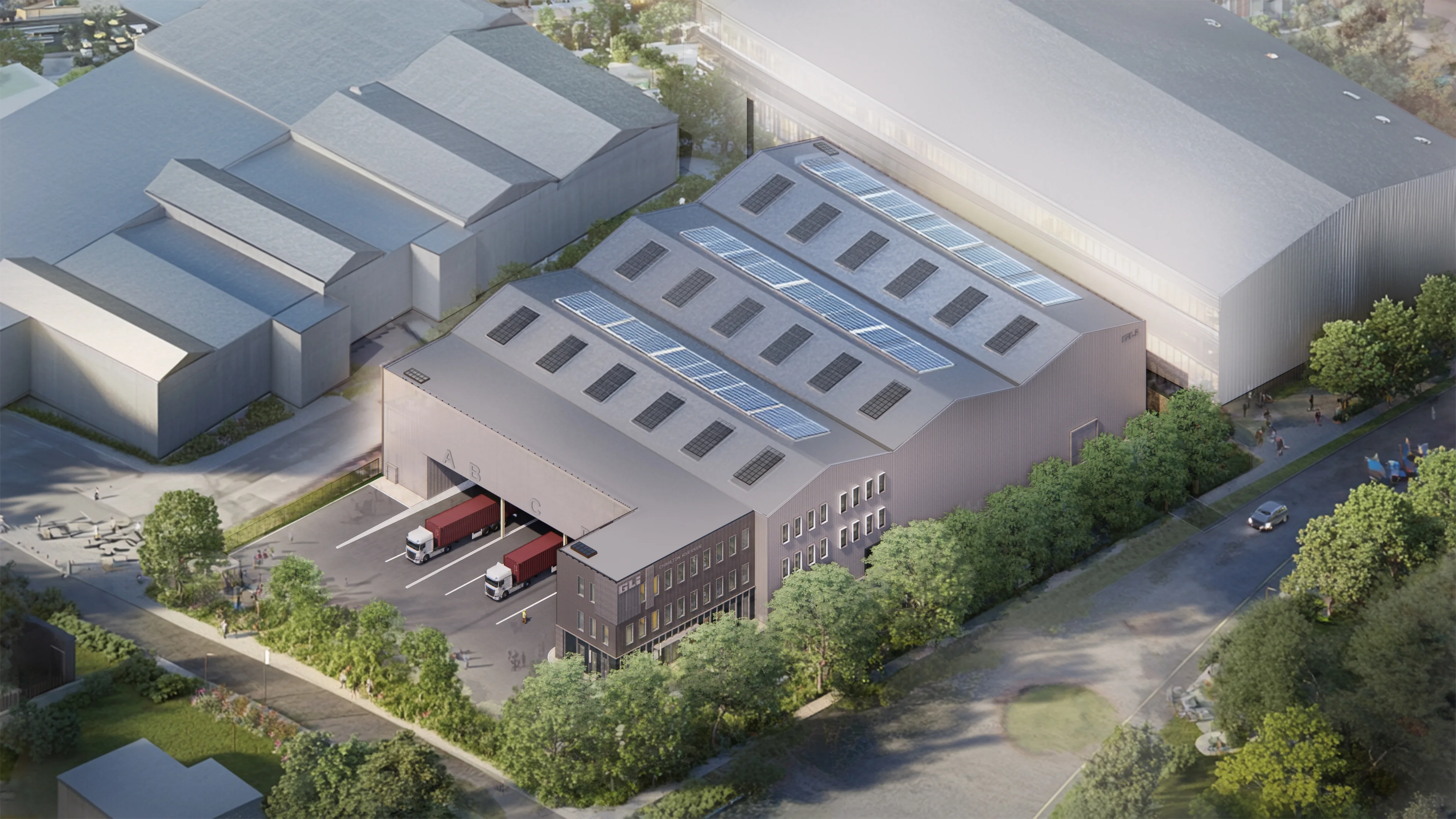 Aerial view of the proposed development.
